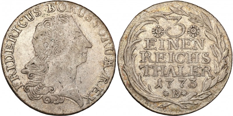 Germany
WORLD COINS

Germany, Prussia. Frederick II (1740-1786). 1/3 Taler (T...