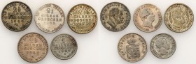 Germany
WORLD COINS

Germany, Prussia. 1, 2 1/2 silbergroschen 1822-1872, set 5 coins 

Różne roczniki, monety w różnym stanie zachowania.

Det...