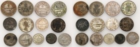 Germany
WORLD COINS

Germany. 1, 3, 5, 6, kreuzer / krajcar 1836-1870, set 13 coins 

Krajcarówki z różnych landów. Różne nominały. Monety w różn...