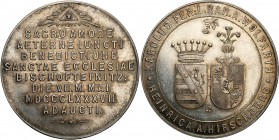 Germany
WORLD COINS

Germany. Wedding medal of Baron Karl Ferdinand Wolfahrth and Heinrica Hirschberg 1887 

Pięknie zachowany egzemplarz o preze...