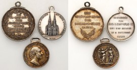Germany
WORLD COINS

Germany, Belgium. Medals, set 3 pieces, silver 

Zestaw zawiera: - korpus ochronny miasta-rezydencji Cassel 1814 - dzieńukoc...