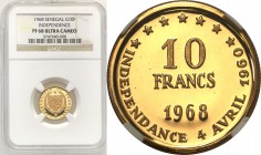 Senegal
WORLD COINS

Senegal. 10 francs 1968 NGC PF68 ULTRA CAMEO (2 MAX) 

Druga najwyższa nota gradingowa na świecie.Wspaniale zachowany, menni...
