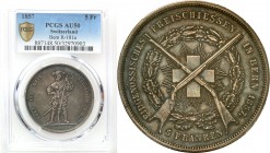 Switzerland
WORLD COINS

Switzerland. 5 francs 1857, Bern PCGS AU50 - mintage 5195 pieces 

Nakład 5195 sztuk Rzadki typ monety. Ciemna, wiekowa ...