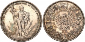 Switzerland
WORLD COINS

Switzerland. 5 francs 1879, Basel - Shooting Festival 

Rzadki numizmat. Nakład 30 tys. sztuk. Schützenfest - świętostrz...