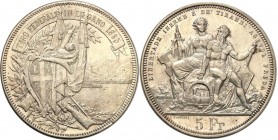 Switzerland
WORLD COINS

Switzerland. 5 francs 1883, Bern, Lugano Shooting Festival 

Rzadki numizmat. Nakład 30 tys. sztuk. Schützenfest - święt...