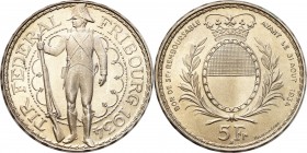 Switzerland
WORLD COINS

Switzerland. 5 francs 1934, Freiburg - BEAUTIFUL 

Moneta wybita z okazji turnieju strzeleckiego.Wyśmienity egzemplarz z...