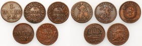 Sweden
WORLD COINS

Sweden. Charles XII (1697-1718). Daler 1715-1718, Stockholm, set 5 coins 

Różne lata. Monety w różnym stanie zachowania. Cie...