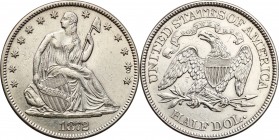 USA (United States of America)
WORLD COINS

USA. 50 Cents 1872, Philadelphia - RARE 

Typ Liberty Seated.Rzadszy typ monety.

Details: 12,43 g ...