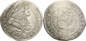 Hungary
WORLD COINS

Hungary, Leopold I (1658-1705). 15 kreuzer / krajcar 1696 CM, Kosice 

Resztki połysku. Naturalne wygięcie krążka. 

Detai...