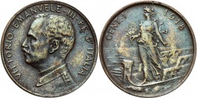 Italy
WORLD COINS

Italy, Victor Emmanuel III (1900-1943). 1 cent 1918 - rare date 

Rzadszy, niski nominał. Patyna.Pagani 955

Details: 1,08 g...