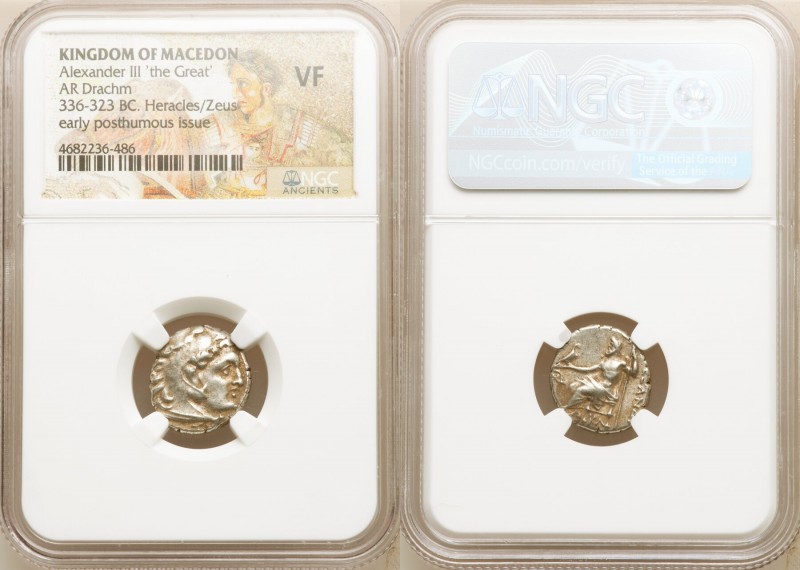 MACEDONIAN KINGDOM. Alexander III the Great (336-323 BC). AR drachm (16mm, 1h). ...