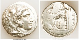 MACEDONIAN KINGDOM. Philip III Arrhidaeus (323-317 BC). AR tetradrachm (27mm, 16.94 gm, 12h). XF. Lifetime issue of Sidon, under Ptolemy I Soter as Sa...