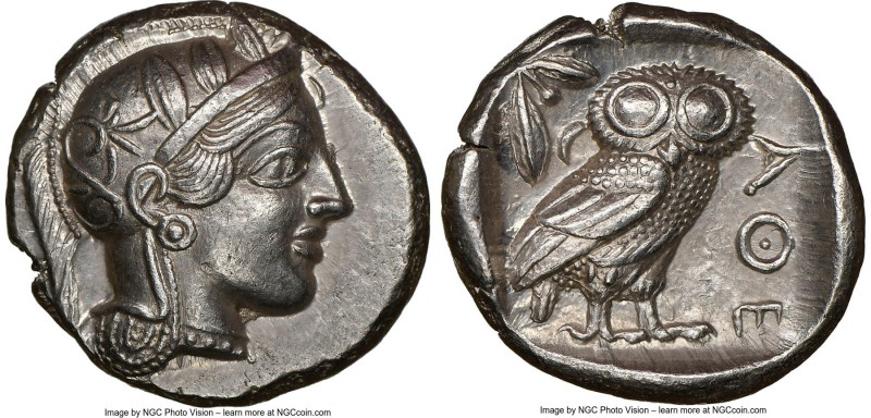 ATTICA. Athens. Ca. 440-404 BC. AR tetradrachm (25mm, 17.16 gm, 5h). NGC Choice ...