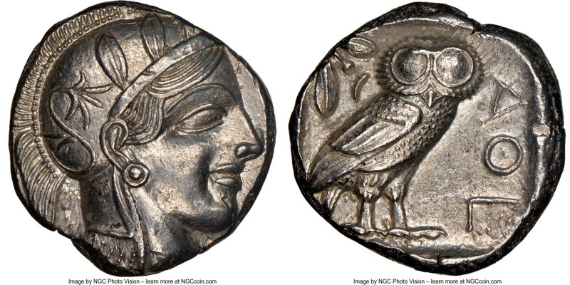 ATTICA. Athens. Ca. 440-404 BC. AR tetradrachm (22mm, 17.19 gm, 4h). NGC Choice ...