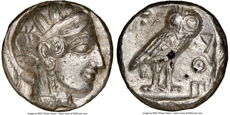 ATTICA. Athens. Ca. 440-404 BC. AR/AE fourree tetradrachm (23mm, 15.86 gm, 9h). ...