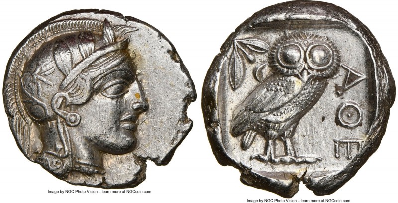 ATTICA. Athens. Ca. 440-404 BC. AR tetradrachm (25mm, 17.15 gm, 1h). NGC Choice ...