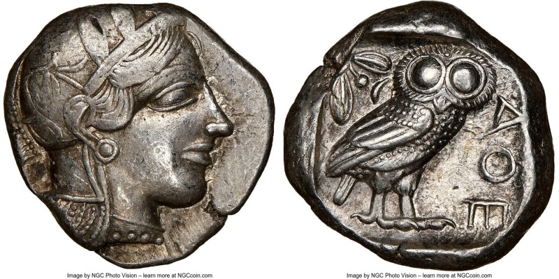ATTICA. Athens. Ca. 440-404 BC. AR tetradrachm (23mm, 17.18 gm, 10h). NGC XF 5/5...