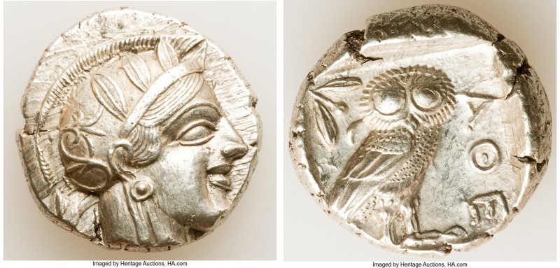 ATTICA. Athens. Ca. 440-404 BC. AR tetradrachm (25mm, 17.16 gm, 6h). Choice XF. ...