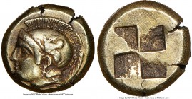 IONIA. Phocaea. Ca. 477-388 BC. EL sixth-stater or hecte (10mm, 2.56 gm). NGC XF 4/5 - 4/5. Head of Athena left, wearing crested Attic helmet decorate...