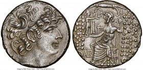 SELEUCID KINGDOM. Philip I Philadelphus (ca. 95/4-76/5 BC). Aulus Gabinius, as Proconsul (57-55 BC). AR tetradrachm (26mm, 12h). NGC AU, light scratch...