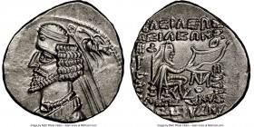 PARTHIAN KINGDOM. Phraates IV (ca. 38-2 BC). AR drachm (20mm, 4.07 gm, 11h). NGC MS 5/5 - 3/5, brushed. Mithradatkart. Diademed and draped bust left, ...