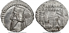 PARTHIAN KINGDOM. Pacorus I (ca. AD 78-120). AR drachm (21mm, 12h). NGC Choice XF, scratches. Ecbatana. Bust of Pacorus left with long pointed beard, ...
