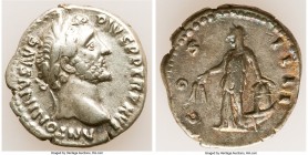 Antoninus Pius (AD 138-161). AR denarius (18mm, 3.42 gm, 6h). VF. Rome, AD 152-153. ANTONINVS AVG PI-VS P P TR P XVI, laureate head of Antoninus Pius ...