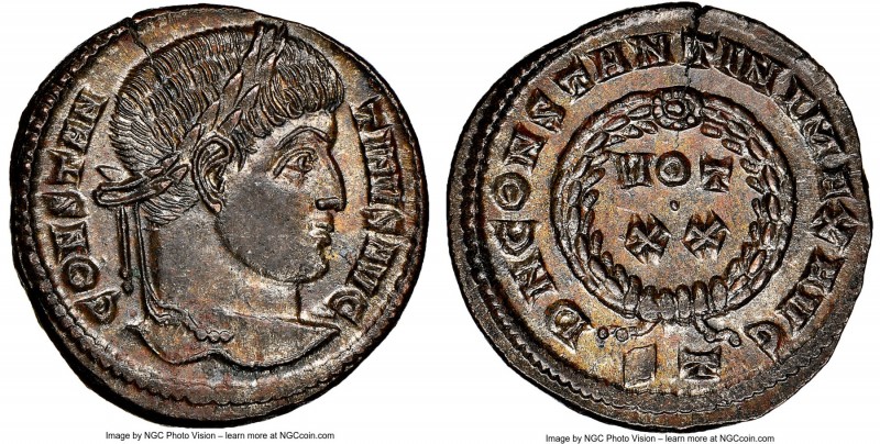 Constantine I the Great (AD 307-337). AE3 or BI nummus (19mm, 3.19 gm, 1h). NGC ...