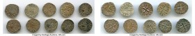 Principality of Antioch 10-Piece Lot of Uncertified Bohemond Era "Helmet" Deniers ND (1163-1201) VF, Average size 18mm. Average weight 0.89gm. Sold as...