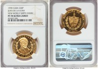 Republic gold Proof "Juan de la Cosa" 50 Pesos 1990 PR70 Ultra Cameo NGC, Havana mint, KM301. Mintage: 250. Commemorates 500th Anniversary - Discovery...