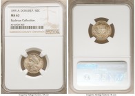 Republic 50 Centesimos 1891-A MS62 NGC, Paris mint, KM10. Pastel blue, pink and gold toning. Ex. Rudman Collection

HID09801242017

© 2020 Heritag...