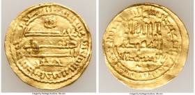 Carolingian(?). Anonymous gold Imitative Dinar (Mancus) ND VF, cf. Zeno-188590 (for mancus imitating al-Amin). 21mm. 3.38gm. Copying a Dinar of Harun ...