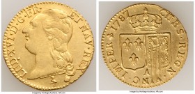 Louis XVI gold Louis d'Or 1787-A XF (Cleaned), Paris mint, KM591.1. 23.5mm. 7.57gm. Adjustment marks on reverse. 

HID09801242017

© 2020 Heritage...