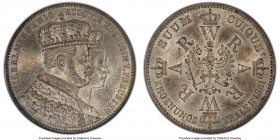 Prussia. Wilhelm I Taler 1861-A MS66 PCGS, Berlin mint, KM488. Commemorates the Coronation of Wilhelm and Augusta. One year type. 

HID09801242017
...