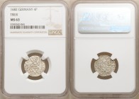 Trier. Johann Hugo 4 Pfennig 1682 MS63 NGC, KM154. Argent and dove-gray toning, obverse filled with die polish marks. 

HID09801242017

© 2020 Her...