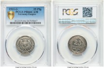Wilhelm II Proof 25 Pfennig 1911-G PR66 Cameo PCGS, Karlsruhe mint, KM18. 

HID09801242017

© 2020 Heritage Auctions | All Rights Reserved