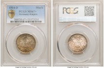 Wilhelm II Mark 1914-D MS67+ PCGS, Munich mint, KM14. Peach, navy and gray-brown toned. 

HID09801242017

© 2020 Heritage Auctions | All Rights Re...