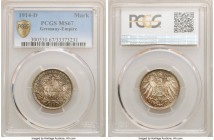 Wilhelm II Mark 1914-D MS67 PCGS, Munich mint, KM14. Russet and cadet-gray tone adhered to surfaces. 

HID09801242017

© 2020 Heritage Auctions | ...
