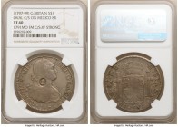 George III Counterstamped Bank Dollar ND (1797-1799) XF40 NGC, KM634. Bank of England, Type I. C/S XF Strong. Counterstamp on Mexico Charles IV 8 Real...