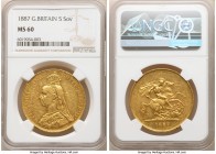 Victoria gold 5 Pounds 1887 MS60 NGC, KM769, S-3864. AGW 1.1775 oz.

HID09801242017

© 2020 Heritage Auctions | All Rights Reserved