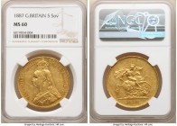 Victoria gold 5 Pounds 1887 MS60 NGC, KM769, S-3864. AGW 1.1775 oz.

HID09801242017

© 2020 Heritage Auctions | All Rights Reserved