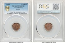 George V 1/3 Farthing 1913 MS64 Red and Brown PCGS, KM823, S-4062. Struck for use in Malta. 

HID09801242017

© 2020 Heritage Auctions | All Right...