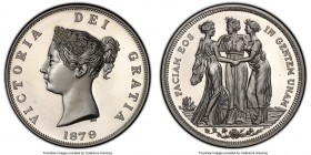 Victoria silver Proof Piefort INA Retro Issue "Three Graces" Crown 1879-Dated (2000) PR68 Deep Cameo PCGS, KM-X81. Blast white with lovely contrasting...