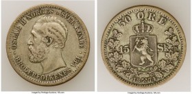 Oscar II 1874 50 Ore (15 Skilling) VF, Kongsberg mint, KM346. 22.0mm. 4.94gm. 

HID09801242017

© 2020 Heritage Auctions | All Rights Reserved