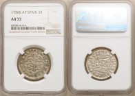 Philip V 2 Reales 1736 S-AP AU55 NGC, Seville mint, KM355. Mottled graphite toning. 

HID09801242017

© 2020 Heritage Auctions | All Rights Reserv...