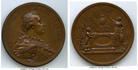 Gustav III copper "Assassination" Medal 1792 UNC, Hildebrand-98, Pollard-3. 56mm. 73.96gm. By C.H. Küchler, struck by Matthew Boulton. GUSTAVUS III D ...