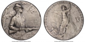 Confederation silver Matte Specimen "St. Gallen Shooting Festival" Medal 1904 SP63 PCGS, Richter-1175a. 33mm. ST GALLEN 1904. Rifleman standing under ...