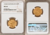 Confederation gold 20 Francs 1930-B MS64 NGC, Bern mint, KM35.1. AGW 0.1867 oz. 

HID09801242017

© 2020 Heritage Auctions | All Rights Reserved