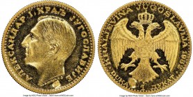 Alexander I gold "Corn Countermarked" Ducat 1932-(k) MS62 Prooflike NGC, Kovnica mint, KM12.2. With corn ear countermark. AGW 0.1106 oz. 

HID098012...