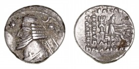 Monedas Antiguas
Reino Partio
Orodes II
Dracma. AR. Ekbatana. (c. 57-38 a.C.). A/Busto diademado a izq. R/Arquero sentado a der., alrededor ley. 4....